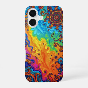 Cosmic Bloom: Surreal Energy Flow iPhone 16 Case