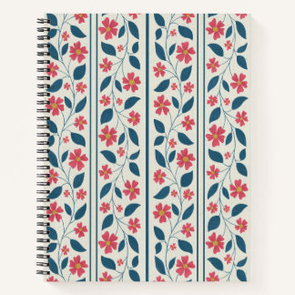 Cosmic Bloom Trailing Stripes Notebook