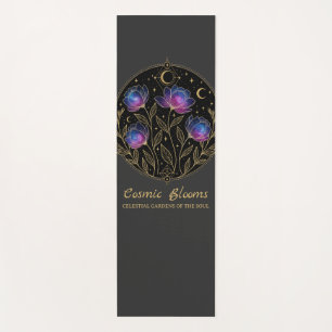Cosmic Blooms – Celestial Floral Mandala flowers Yoga Mat