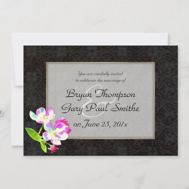 Cosmic Blossoms WEDDING Invitation (Front)