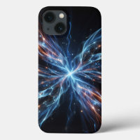 Cosmic Blue and Orange Energy Phone Case Abstract