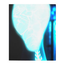 Cosmic Blue Ether Alien Metal Wall Art