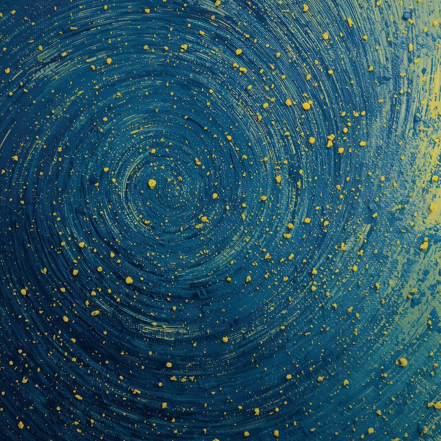 Cosmic Blue & Gold Abstract Print Yoga PanLeggings Leggings (Creator Uploaded)