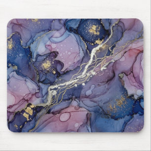 Cosmic Blue & Purple Ink Mousepad
