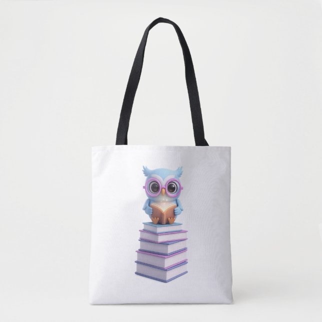 Cosmic Book Owl Tote Bag (Front)