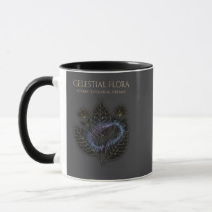 Cosmic Botanical Shadows & Starry Plant Outlines Mug