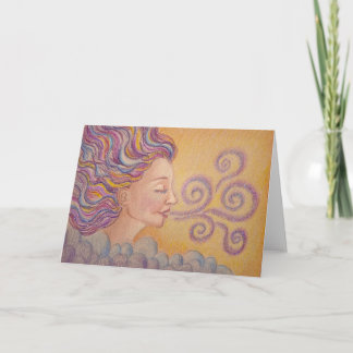 "Cosmic Breath" Greeting card
