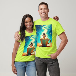 Cosmic Brew: Astronaut's Coffee Dream T-Shirt