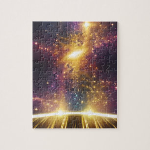 Cosmic brightest star fun outer space landscape jigsaw puzzle