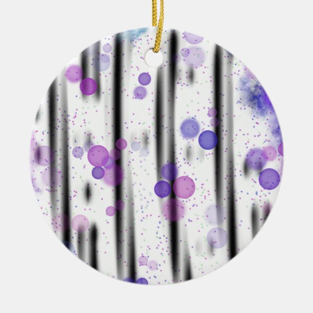 Cosmic Bubble Flow Ceramic Tree Decoration (Front)