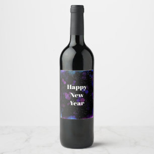 Cosmic Bubble Flow Personalised  Wine Label