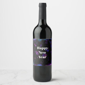 Cosmic Bubble Flow Personalised  Wine Label