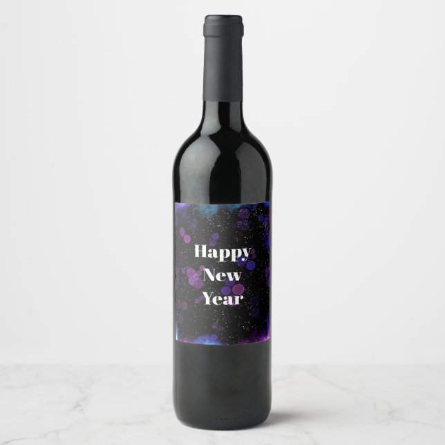 Cosmic Bubble Flow Personalised  Wine Label (Front)