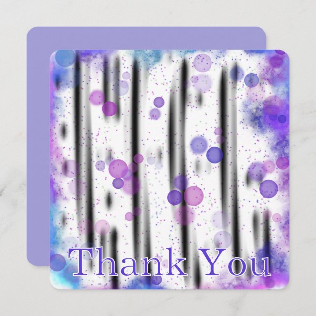 Cosmic Bubble Flow Thank You Card (Front/Back)