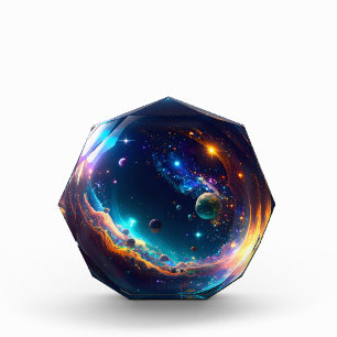 Cosmic Bubble Galaxy Fantasy Art Photo Block