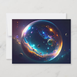 Cosmic Bubble Galaxy Fantasy Art Postcard