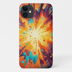 Cosmic Burst Abstract Splatter Art Case-Mate iPhone Case