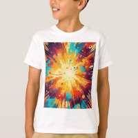 Cosmic Burst Abstract Splatter Art