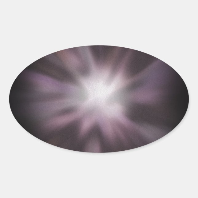 Cosmic Burst Artwork Oval Sticker (Front)