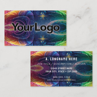 Cosmic Burst Galaxy Reiki Healer Company Logo Business Card