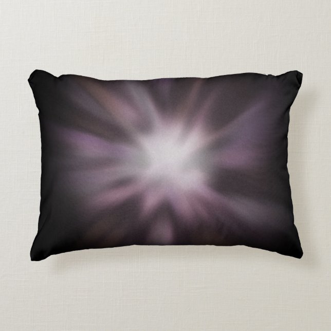 Cosmic Burst - Space Explosion on Black Decorative Cushion (Front)