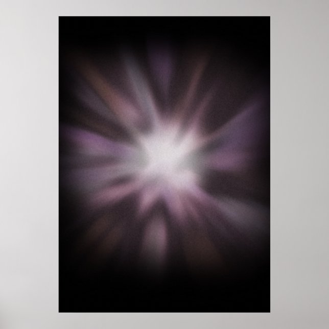 Cosmic Burst - Space Explosion on Black Poster (Front)