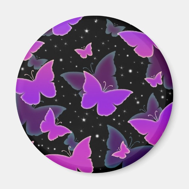 Cosmic Butterflies in Purple Magnet (Front)
