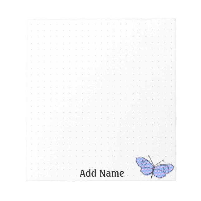 Cosmic Butterfly Custom Dot Grid Notepad (Front)