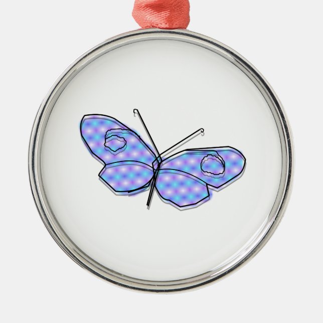 Cosmic Butterfly Metal Tree Decoration (Front)