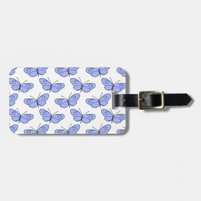 Cosmic Butterfly Pattern Luggage Tag (Front Horizontal)