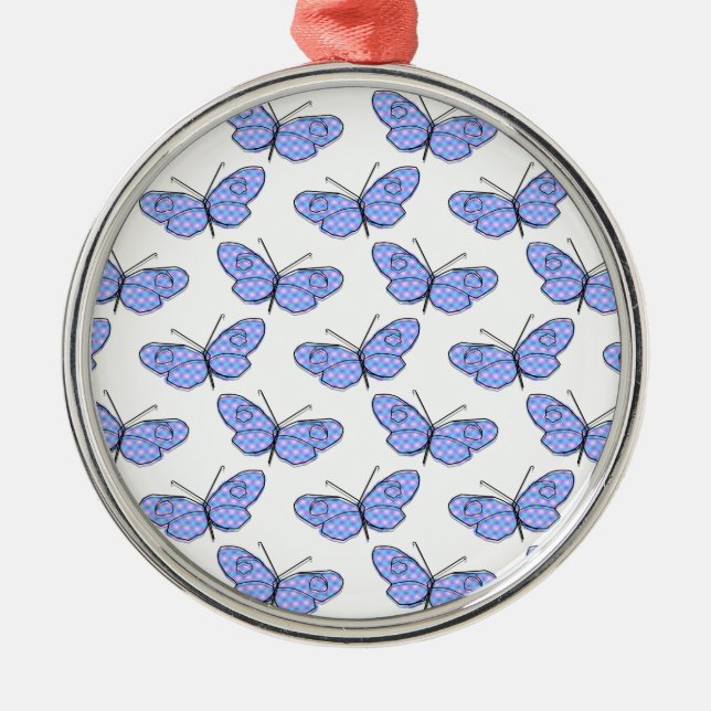 Cosmic Butterfly Pattern Metal Tree Decoration (Front)