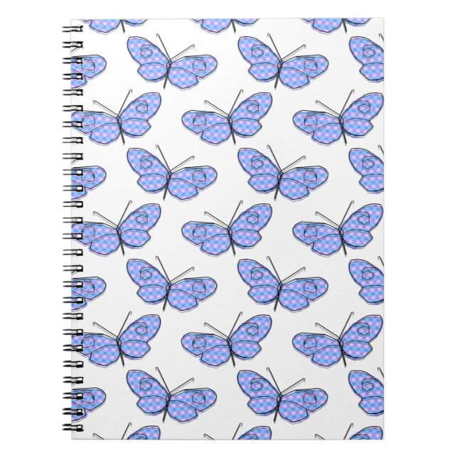 Cosmic Butterfly Pattern Spiral Notebook (Front)