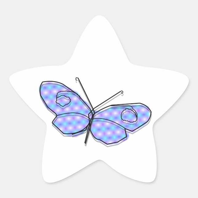 Cosmic Butterfly Star Sticker (Front)
