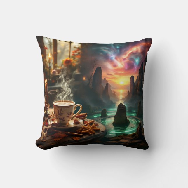 Cosmic Café Cushion (Front)