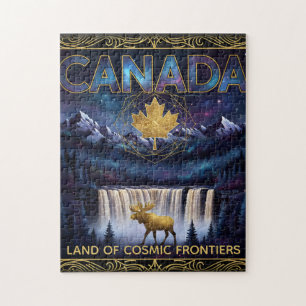 Cosmic Canada Nature Celestial Art Jigsaw Puzzle