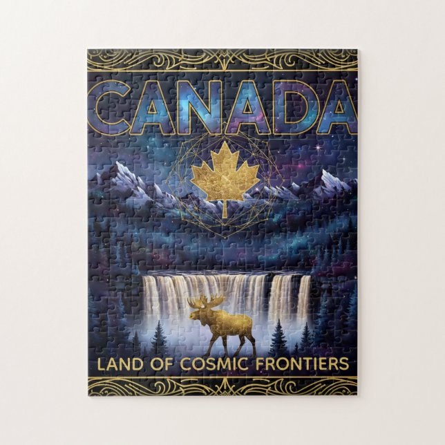Cosmic Canada Nature Celestial Art Jigsaw Puzzle (Vertical)