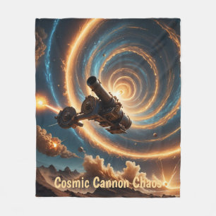 Cosmic Cannon Chaos Fleece Blanket