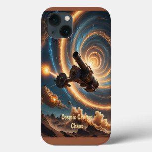 Cosmic Cannon Chaos iPhone 13 Case