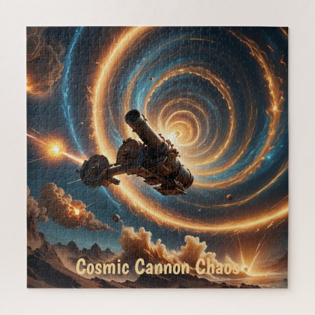 Cosmic Cannon Chaos Jigsaw Puzzle (Vertical)