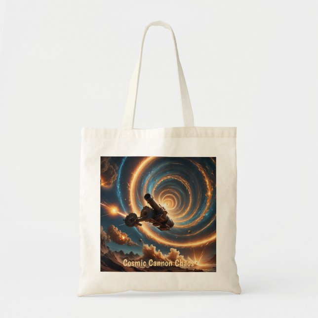 Cosmic Cannon Chaos Tote Bag (Front)