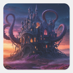 Cosmic Castle from Aeons Long Past Square Sticker