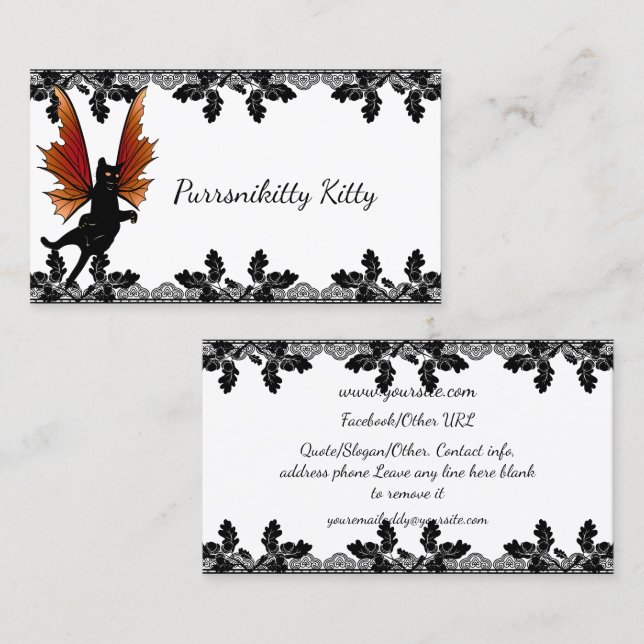 Cosmic Cat Acorn Business Card (Front/Back)