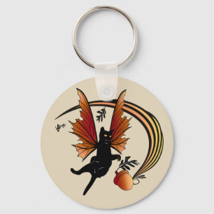 Cosmic Cat Acorn Key Ring