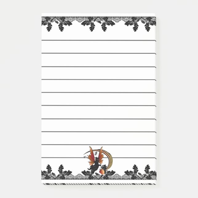 Cosmic Cat Acorn Post-it Notes (Front)