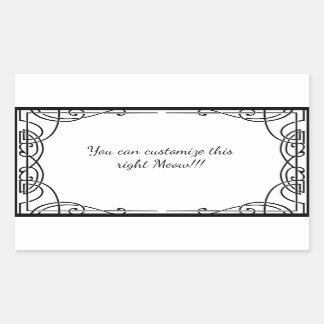 Cosmic Cat Acorn Rectangular Sticker