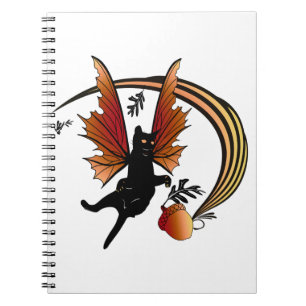 Cosmic Cat Acorn Spiral Notebook
