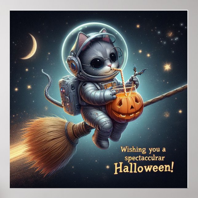 Cosmic Cat Astronaut: Magic and Space Adventure  Poster (Front)