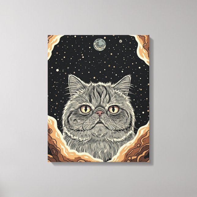 Cosmic Cat Canvas Print (Front)
