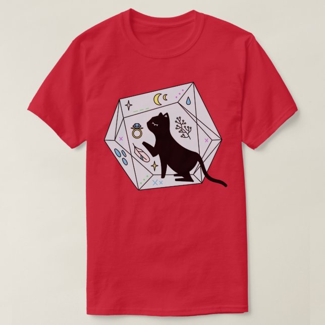 Cosmic Cat Crystal T-Shirt (Design Front)