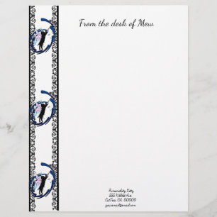 Cosmic Cat Dandelion Custom Letterhead